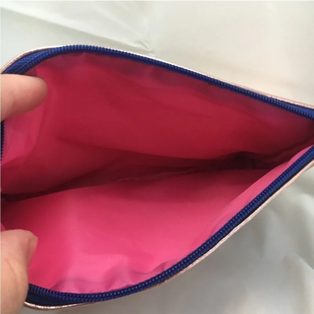 2 for 1 Ipsy Pink & Green Glitter and A Gold Cosmetic Bags Like New just for you